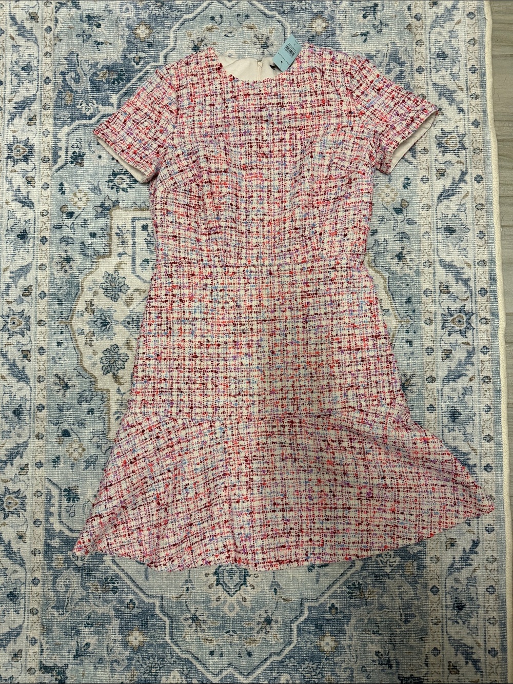 Ann Taylor Multicolored Tweed Flounce Dress